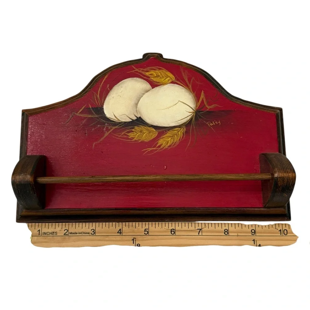 Small‎ Rustic Red Handpainted Eggs Kitchen Wall Decor Farmhouse French Country